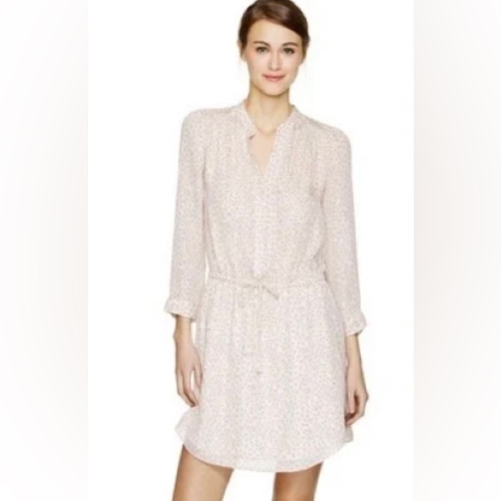 Aritzia Babaton Bennett Silk Long Sleeve Neutral Snake Print Belt Dress Size XS - Picture 14 of 14